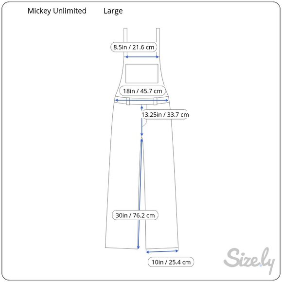 Disney Mickey Mouse Women's Denim Overalls Large Embroidered Front Pocket Adjust - Picture 10 of 11